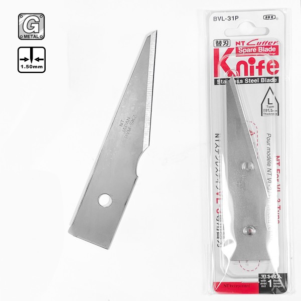 (BVL-31P) £9.23 - NT Cutter BVL-31P - 27mm Stainless Steel Double Edged ...